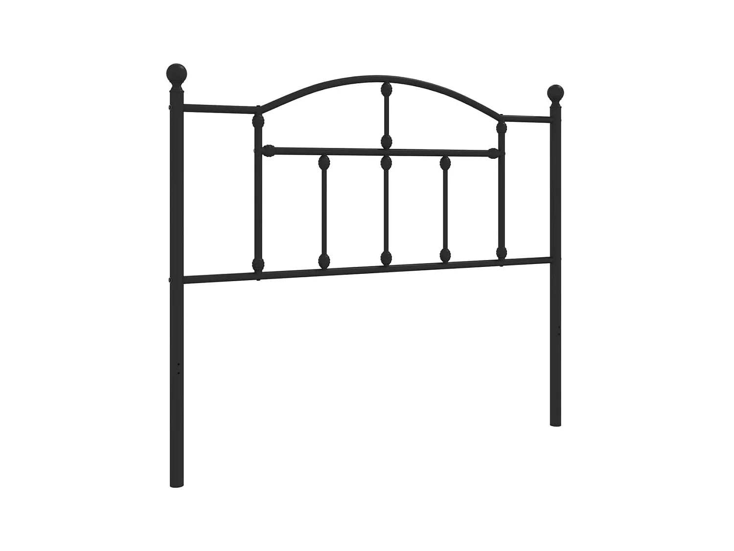 Tête de lit métal noir 107 cm POI54479 BonneVie Meuble