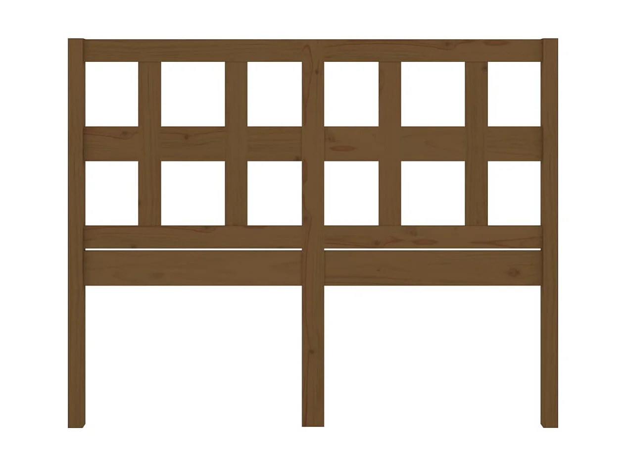 Cabecero de cama madera maciza pino marrón miel 185,5x4x100 cm ES15496