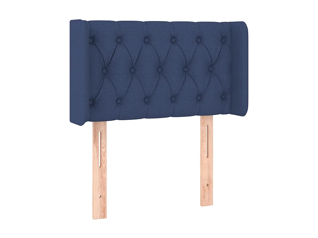 Tête de lit avec oreilles Bleu 83x16x78/88 cm Tissu POI25481 BonneVie Meuble