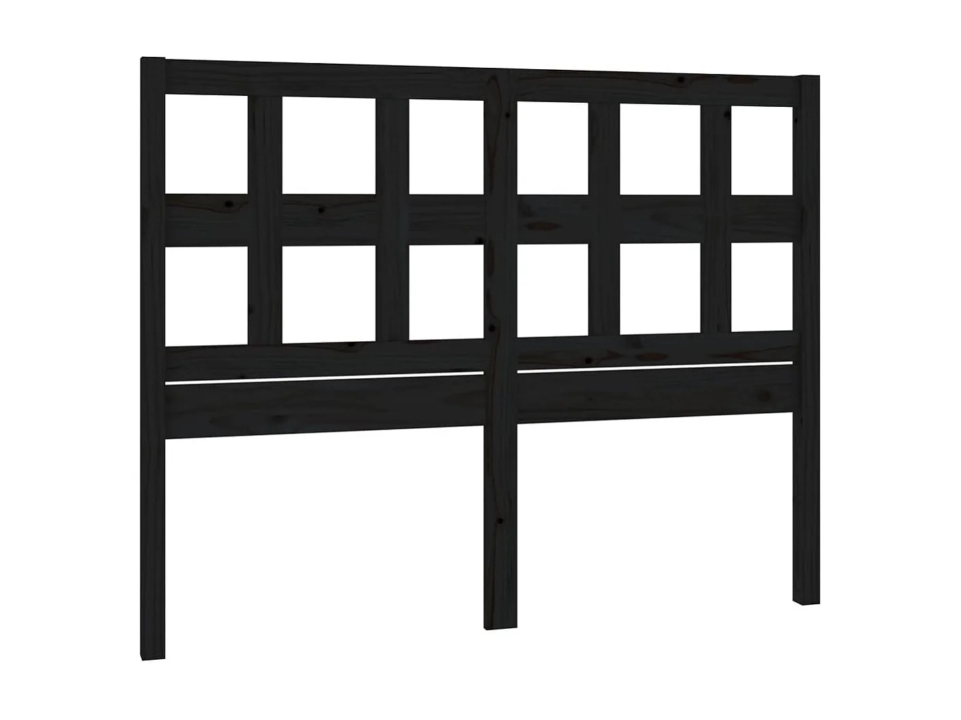 Cabeceira de cama 125,5x4x100 cm pinho maciço preto PT228559
