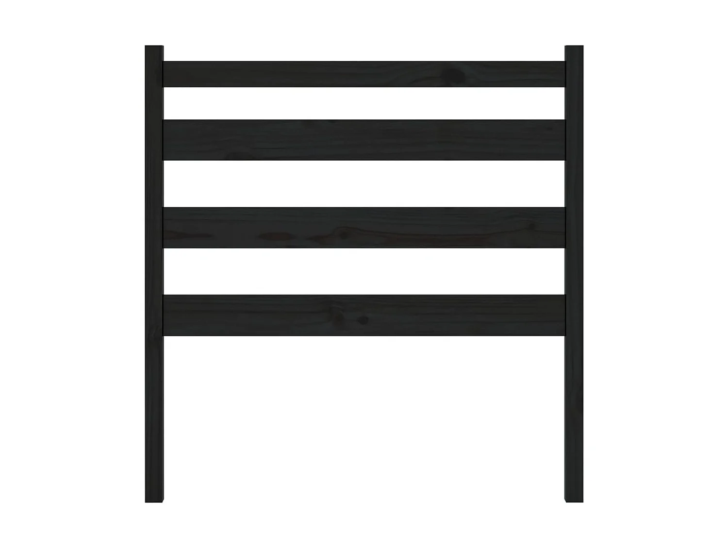 Tête de lit Noir 106x4x100 cm Bois massif de pin POI99179 BonneVie Meuble