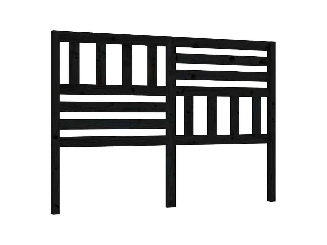 Testiera | Testata del letto per Letto Nera 146x4x100 cm in Legno Massello di Pino