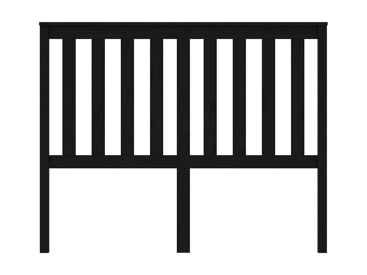 Testiera | Testata del letto per Letto Nera 146x6x101 cm in Legno Massello di Pino