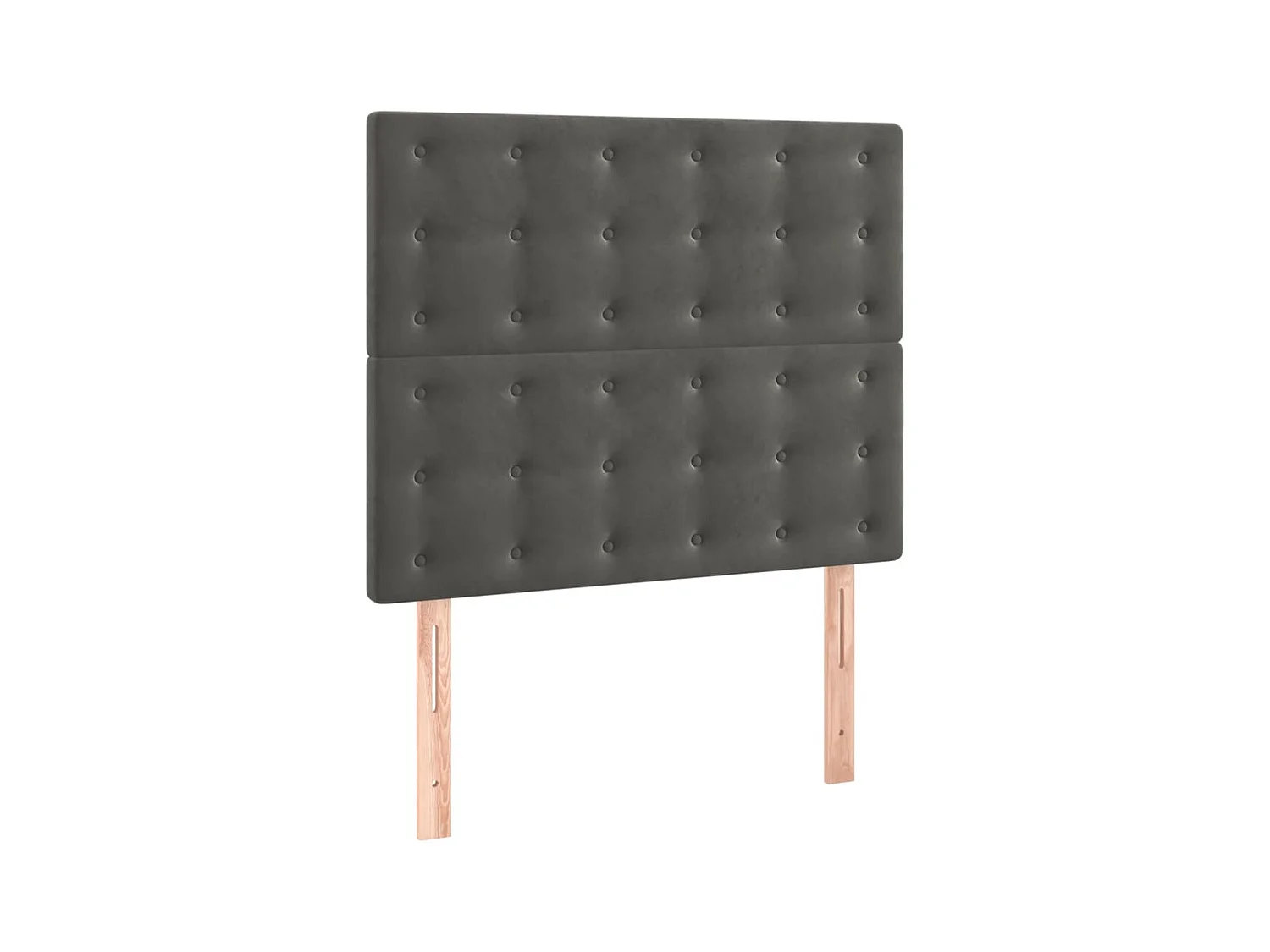 Têtes de lit 2 pcs Gris foncé 100x5x78/88 cm Velours POI60557 BonneVie Meuble