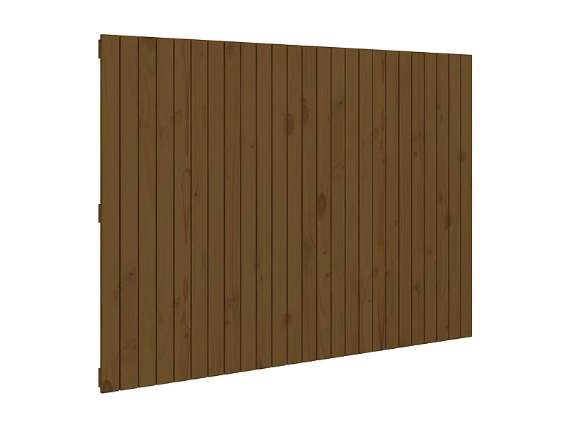 Tête de lit murale Marron miel 159,5x3x110cm Bois massif de pin POI14465 BonneVie Meuble