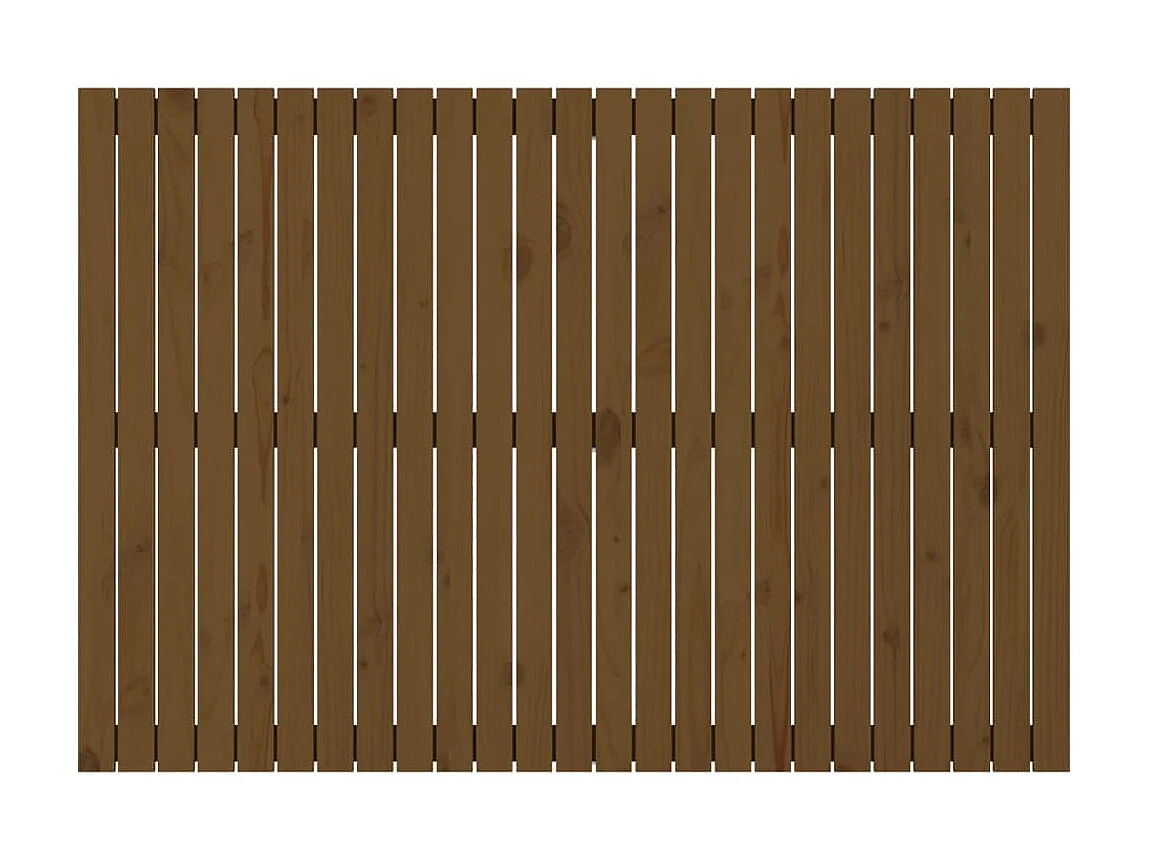 Tête de lit murale Marron miel 159,5x3x110cm Bois massif de pin POI14465 BonneVie Meuble