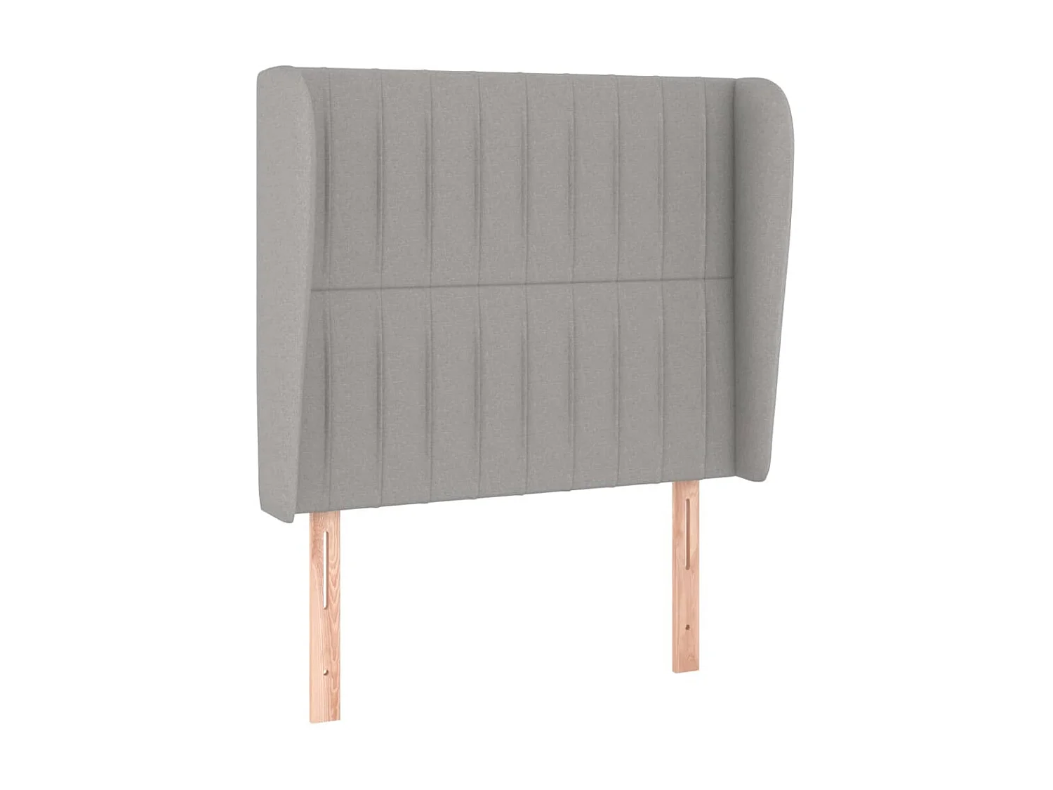 Cabeceira de cama c/ abas tecido 83x23x118/128cm cinzento-claro PT451780