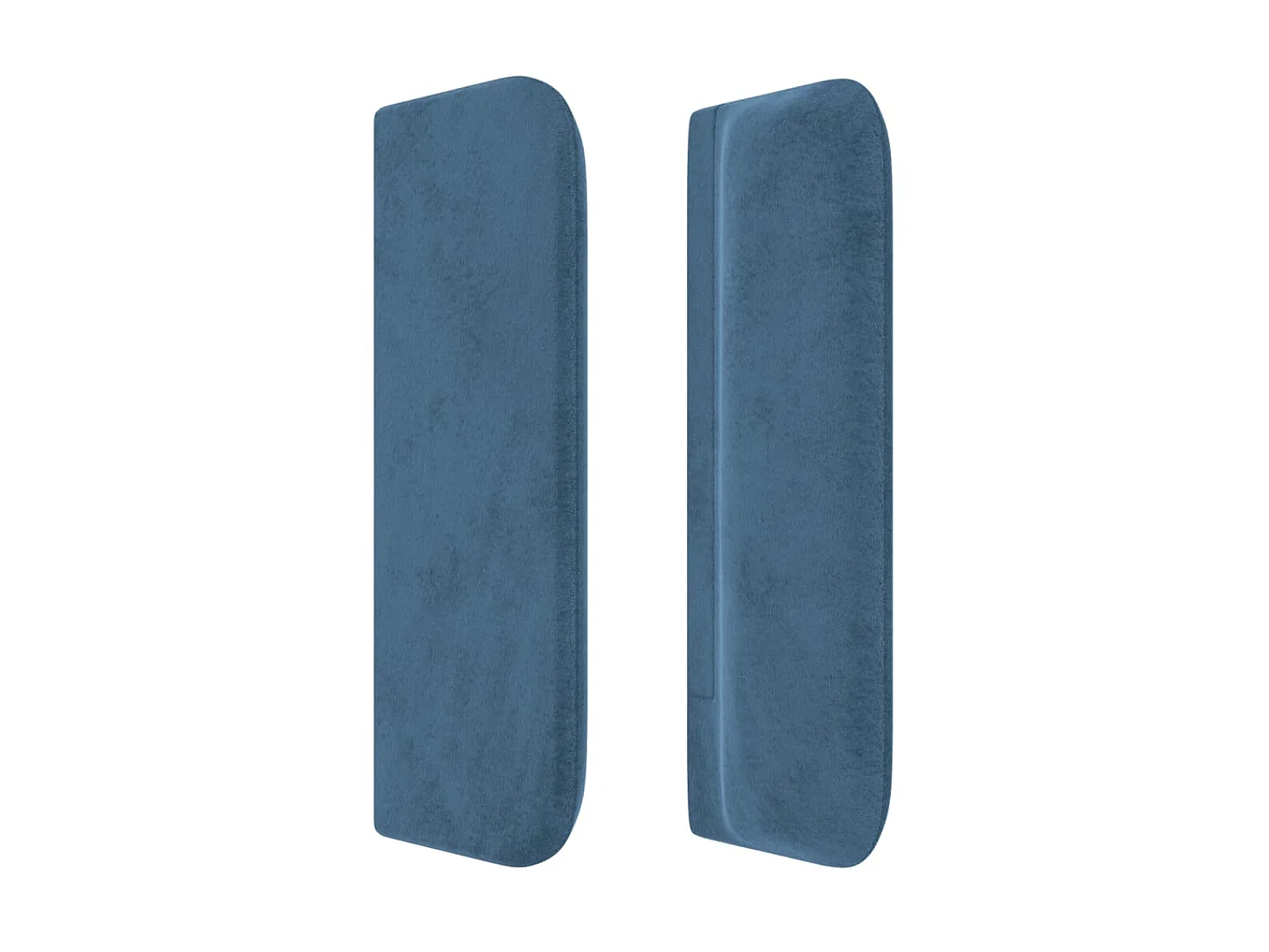 Tête de lit avec oreilles Bleu foncé 203x16x78/88 cm Velours POI14786 BonneVie Meuble