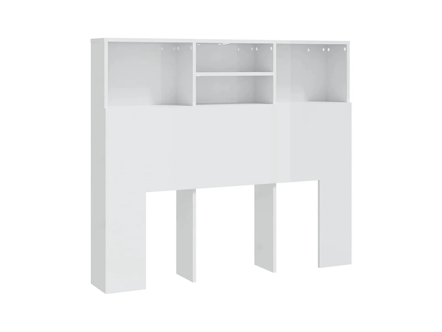 Testiera | Testata del letto con Contenitore Bianco Lucido 120x19x103,5 cm