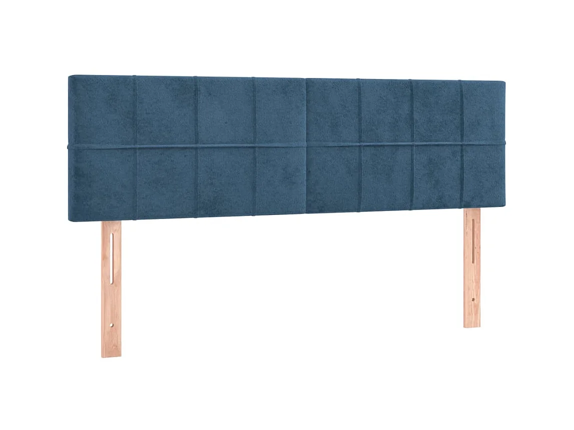 Têtes de lit 2 pcs Bleu foncé 72x5x78/88 cm Velours POI82307 BonneVie Meuble