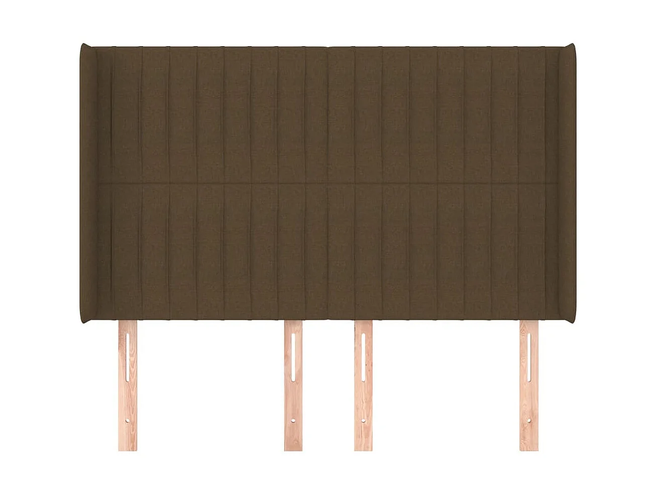 Testiera | Testata del letto ad Orecchio MarroneScuro147x16x118/128cm inTessuto