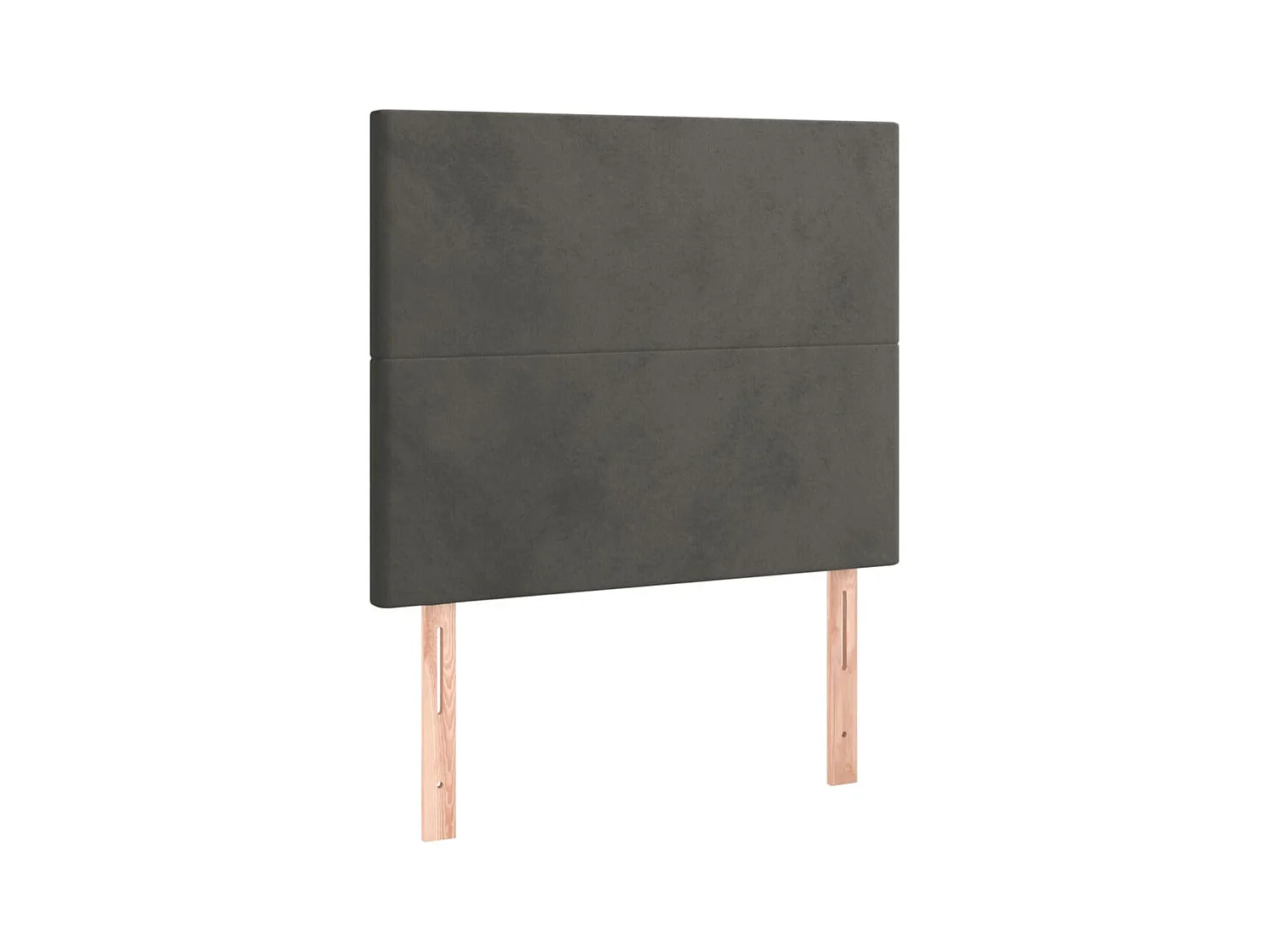 Têtes de lit 2 pcs Gris foncé 100x5x78/88 cm Velours POI62217 BonneVie Meuble