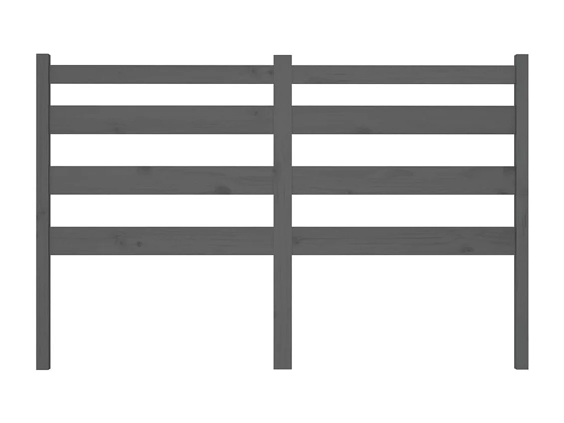 Cabeceira de cama 206x4x100 cm pinho maciço cinzento PT433956