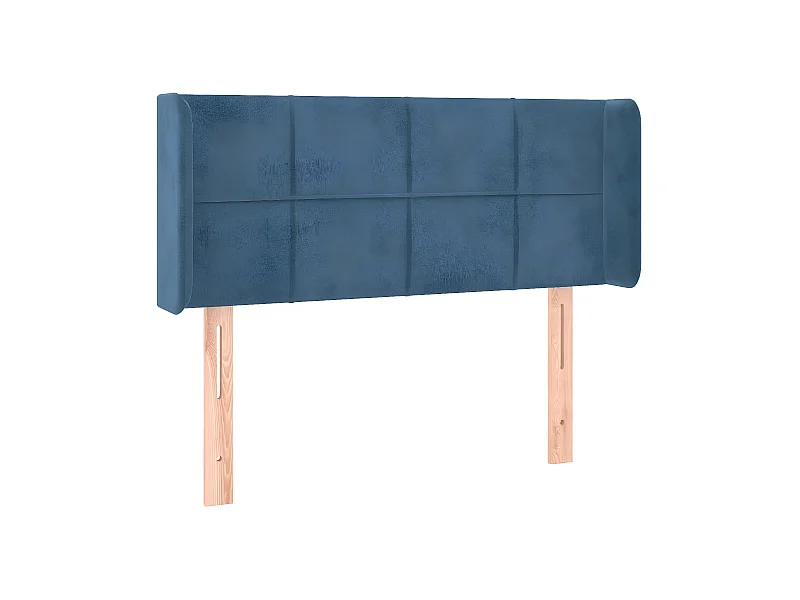 Kopfteil,Bettkopfteil mit Ohren Dunkelblau 103x16x78/88 cm Samt -gkd865900