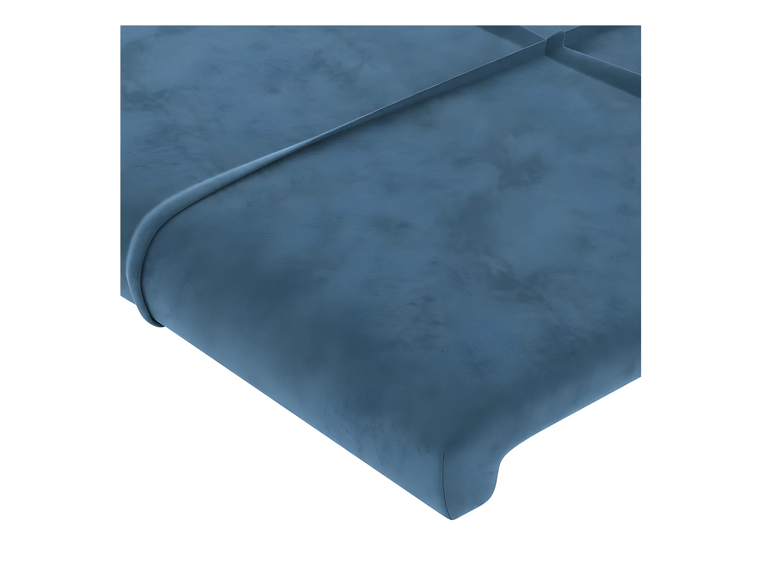 Kopfteil,Bettkopfteil mit Ohren Dunkelblau 103x16x78/88 cm Samt -gkd865900