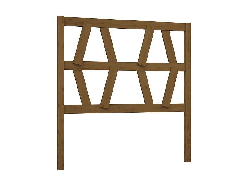 Cabecero de cama madera maciza de pino marrón miel 81x4x100 cm ES55677