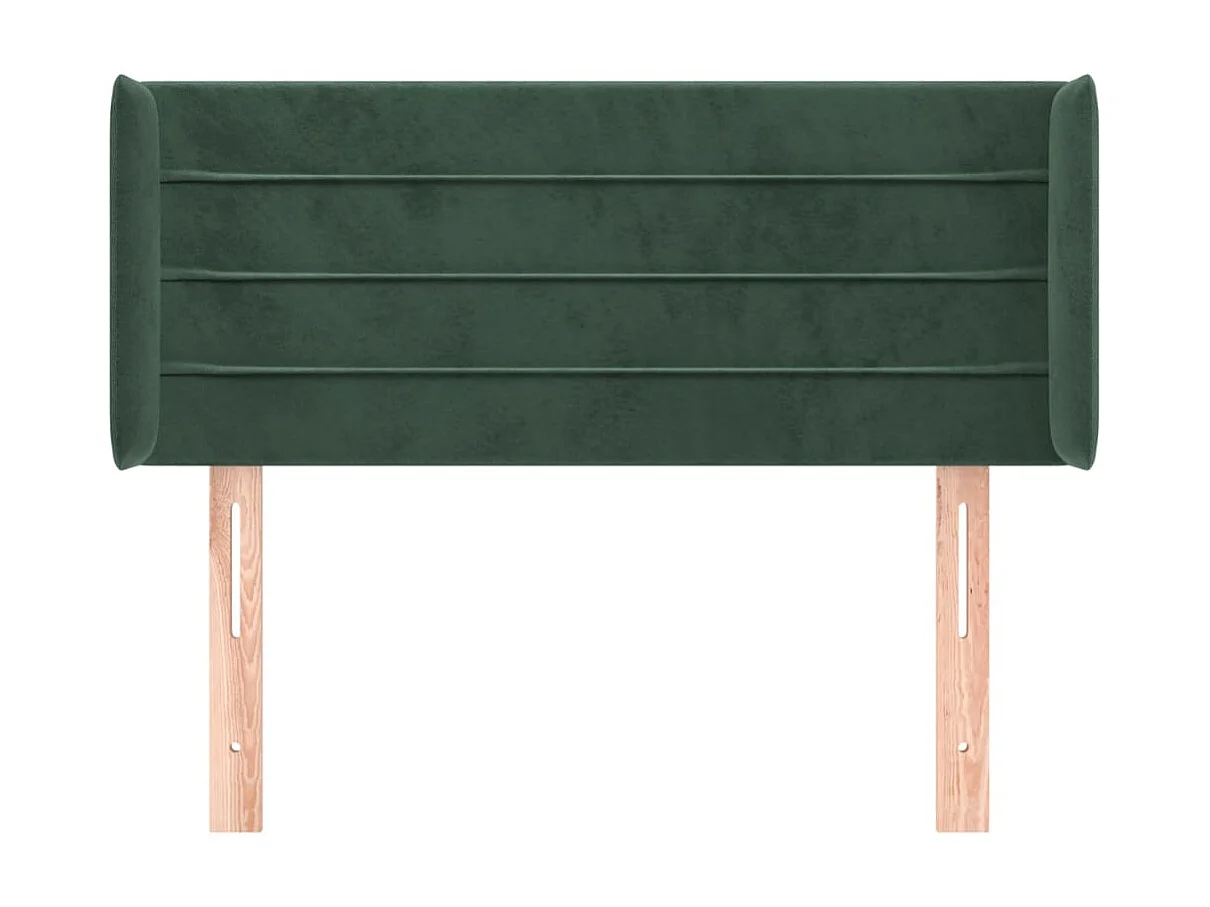 Kopfteil,Bettkopfteil mit Ohren Dunkelgrün 93x16x78/88 cm Samt -gkd556167