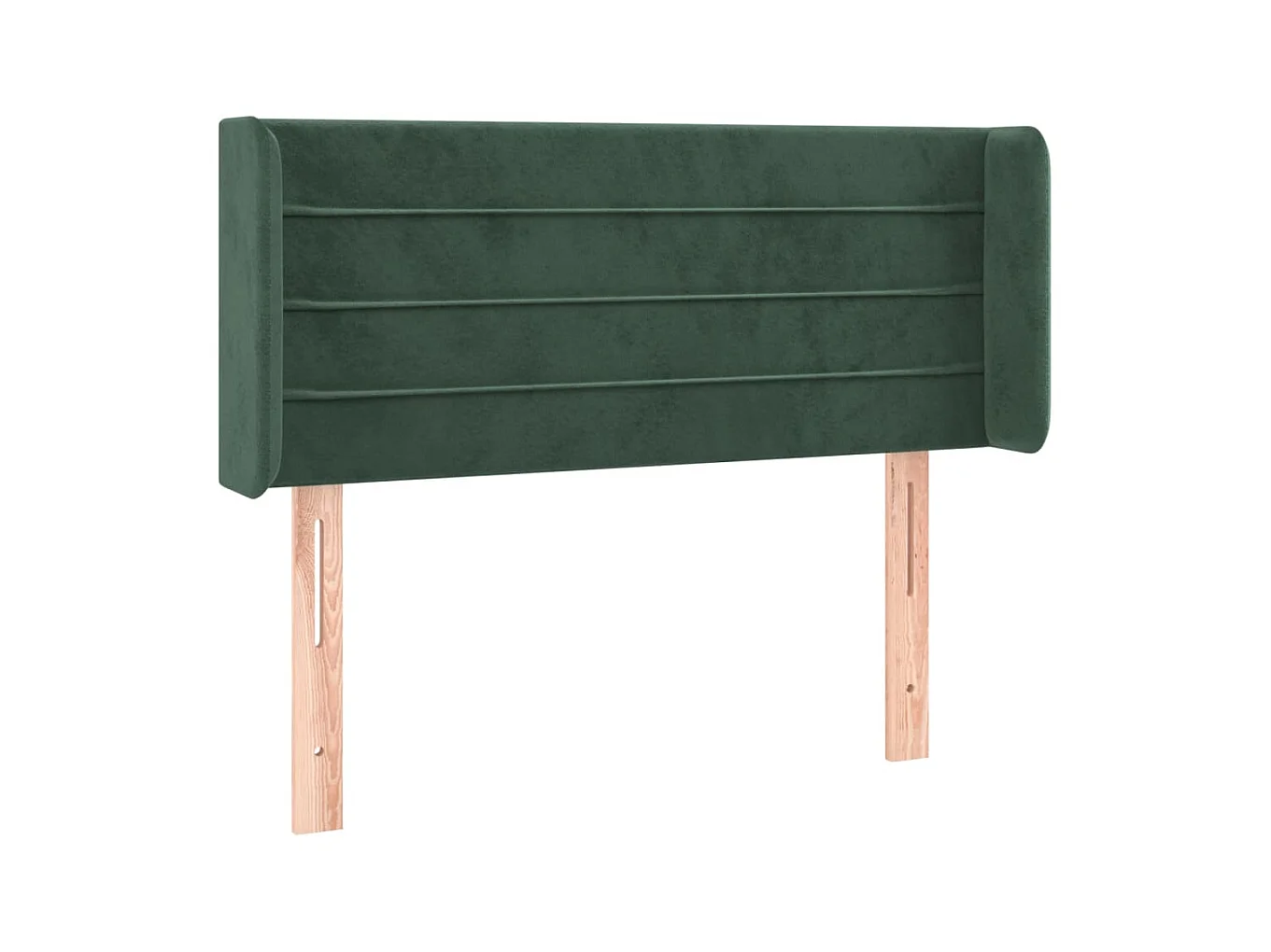 Tête de lit avec oreilles Vert foncé 93x16x78/88 cm Velours POI82240 BonneVie Meuble