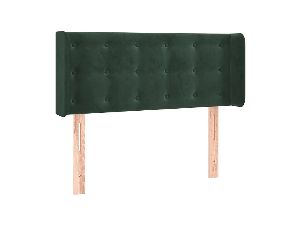 Tête de lit avec oreilles Vert foncé 83x16x78,88 cm Velours LKC29389 BonneVie Meuble