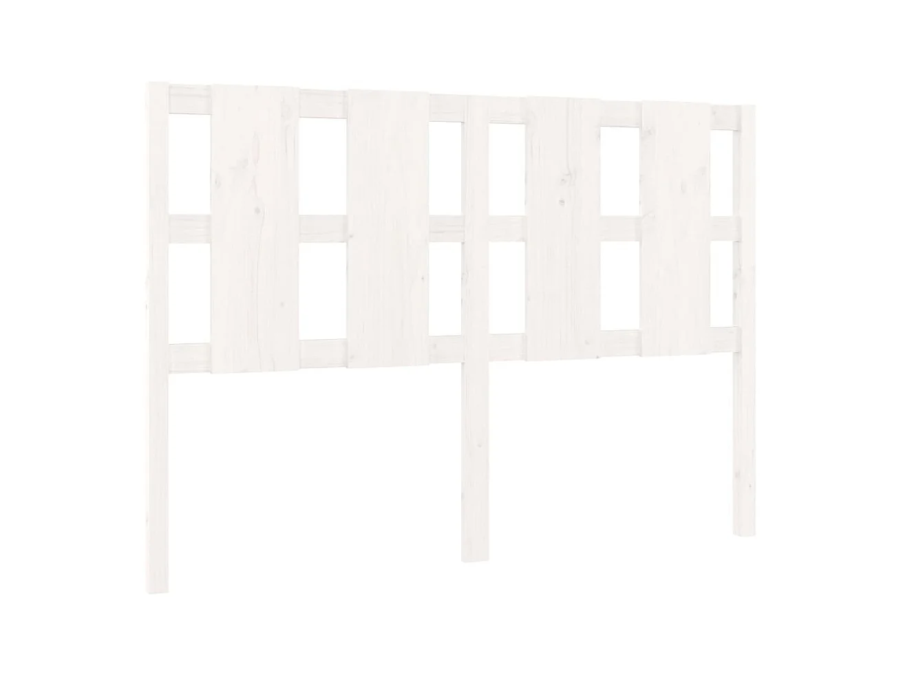 Tête de lit Blanc 145,5x4x100 cm Bois massif de pin POI12435 BonneVie Meuble