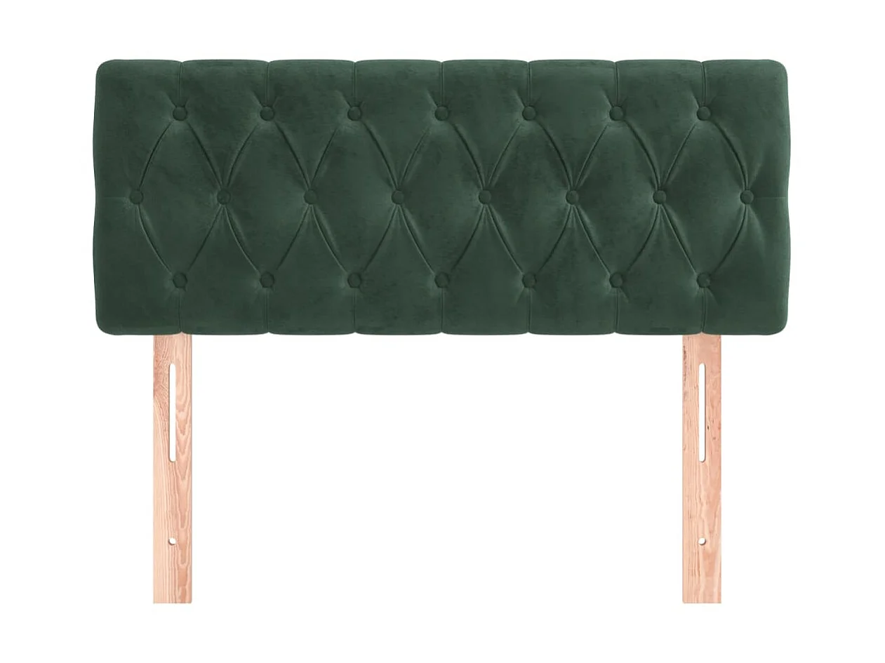 Cabeceira de cama veludo 100x7x78/88 cm verde-escuro PT672795