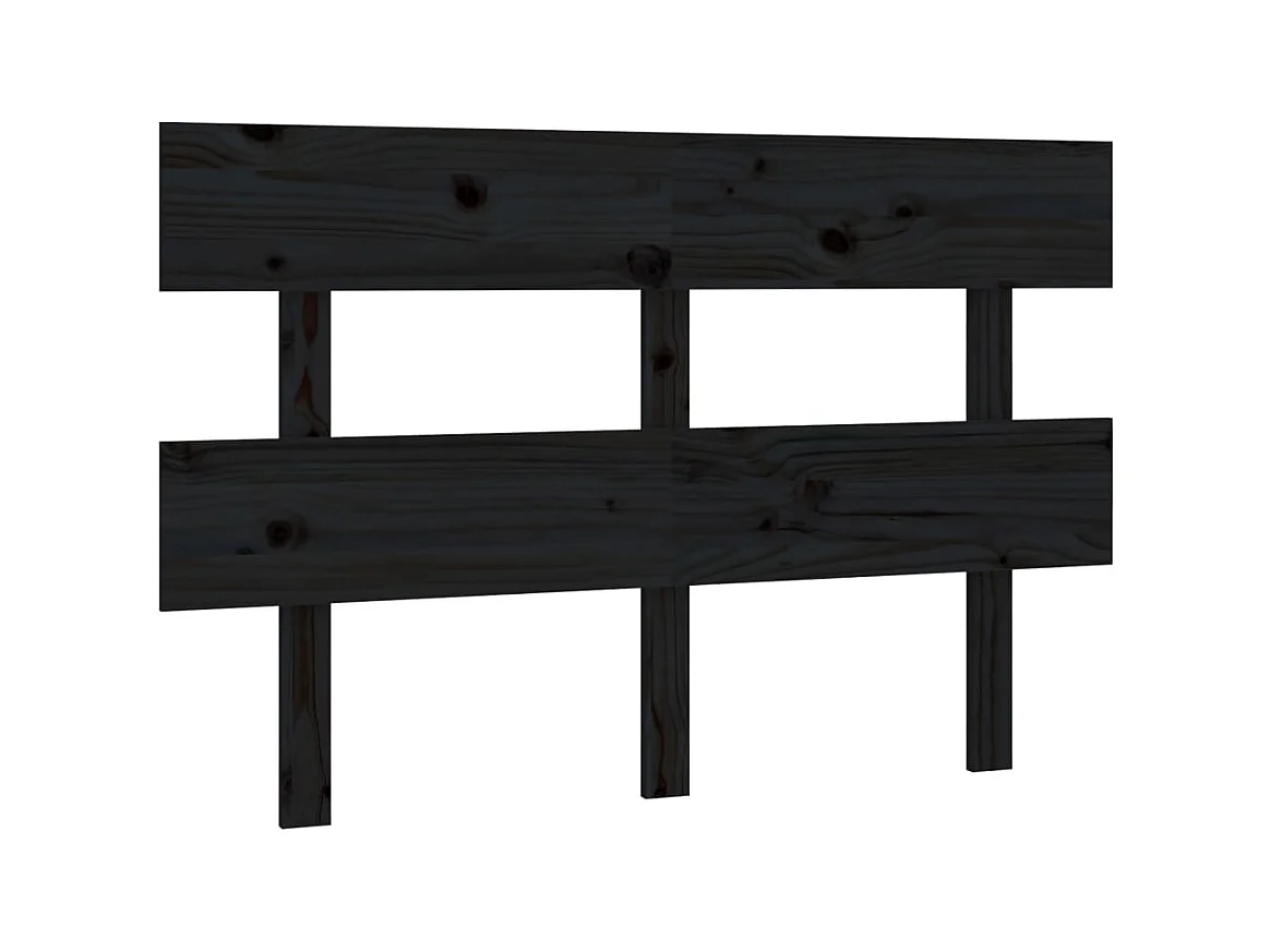 Tête de lit Noir 144x3x81 cm Bois massif de pin POI45444 BonneVie Meuble