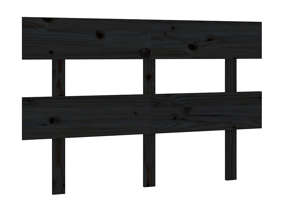 Cabecero de cama madera maciza de pino negro 144x3x81 cm ES13574