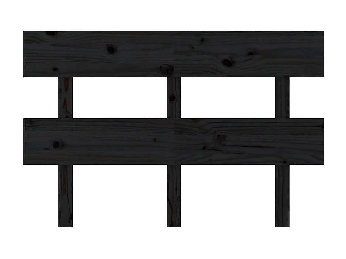 Cabecero de cama madera maciza de pino negro 144x3x81 cm ES13574