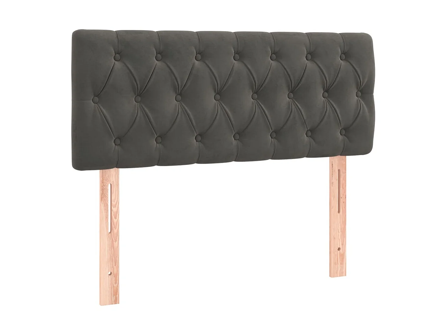 Tête de lit à LED Gris foncé 90x7x78/88 cm Velours POI89381 BonneVie Meuble
