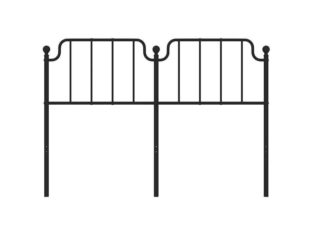 Tête de lit métal noir 150 cm POI66310 BonneVie Meuble