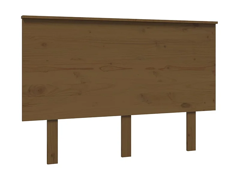 Cabecero de cama madera maciza de pino marrón miel 124x6x82,5cm ES18154