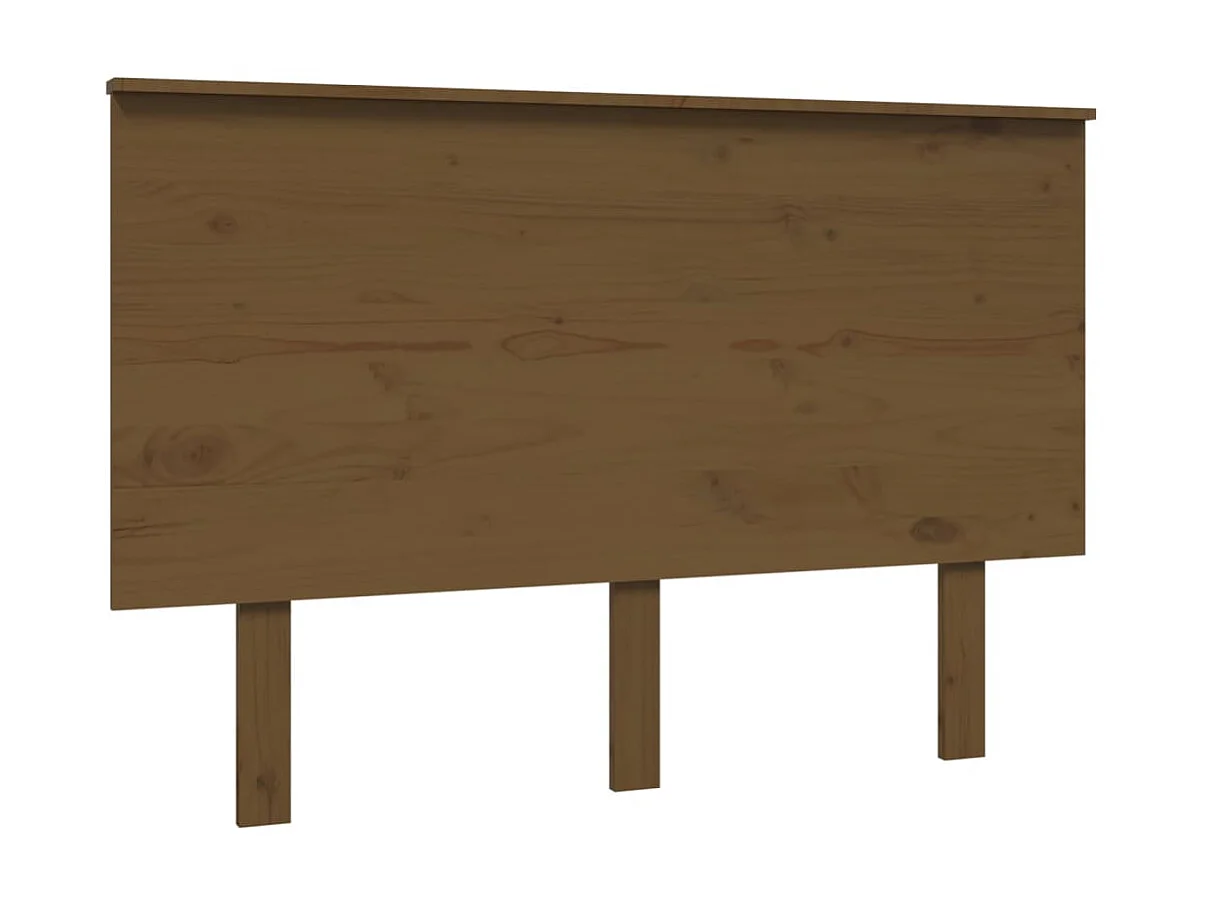 Cabecero de cama madera maciza de pino marrón miel 124x6x82,5cm ES18154
