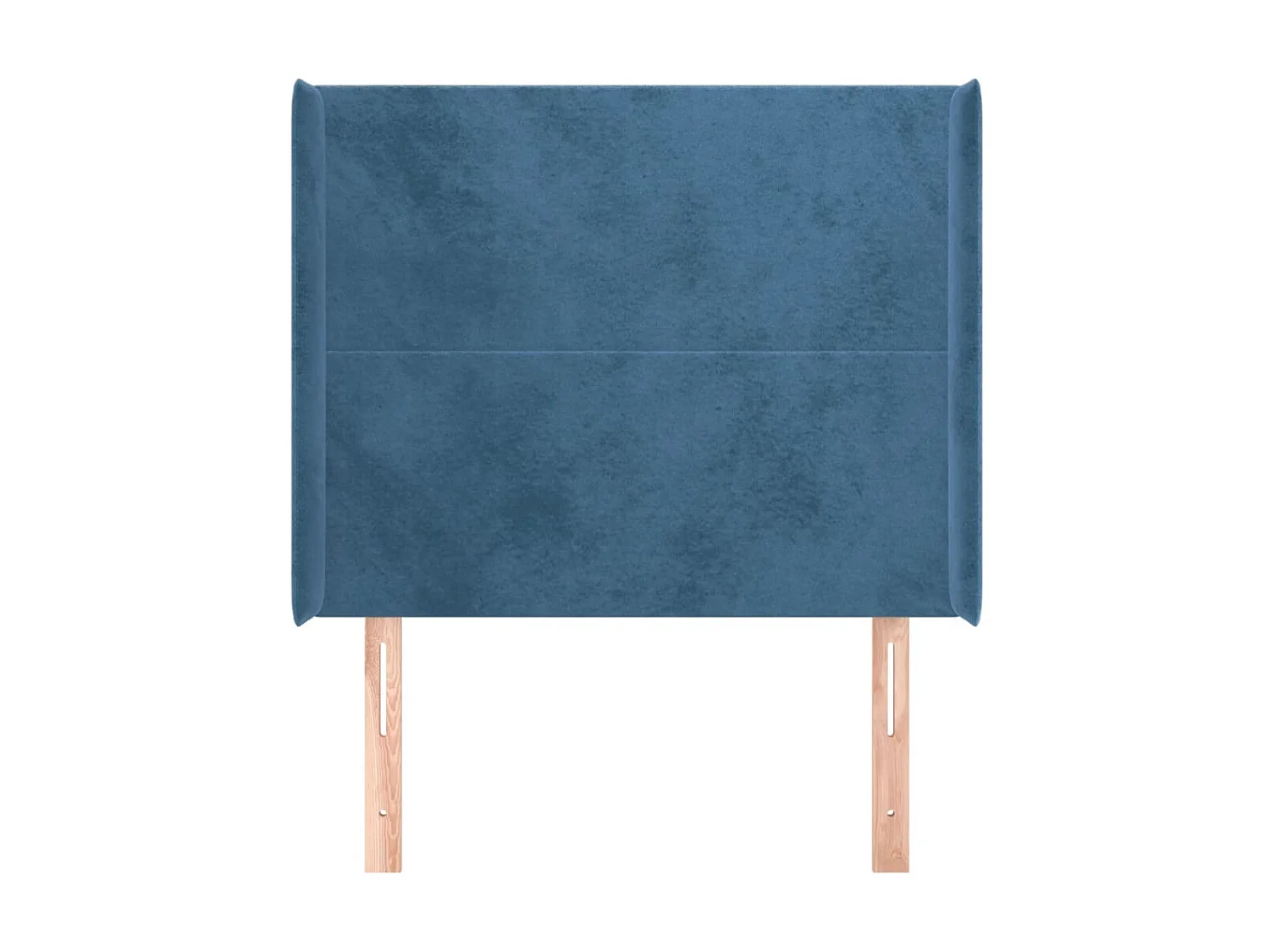 Cabeceira cama c/ abas veludo 103x16x118/128 cm azul-escuro PT949033
