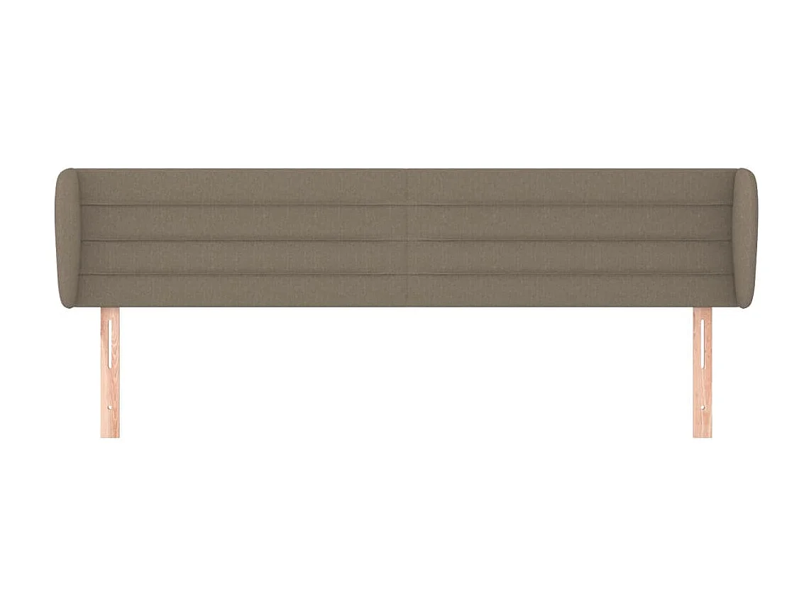 Tête de lit avec oreilles Taupe 203x23x78/88 cm Tissu POI87171 BonneVie Meuble