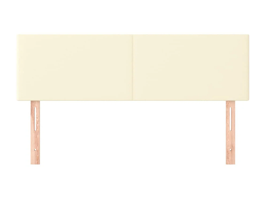 Têtes de lit 2 pcs Crème 72x5x78/88 cm Similicuir POI89614 BonneVie Meuble