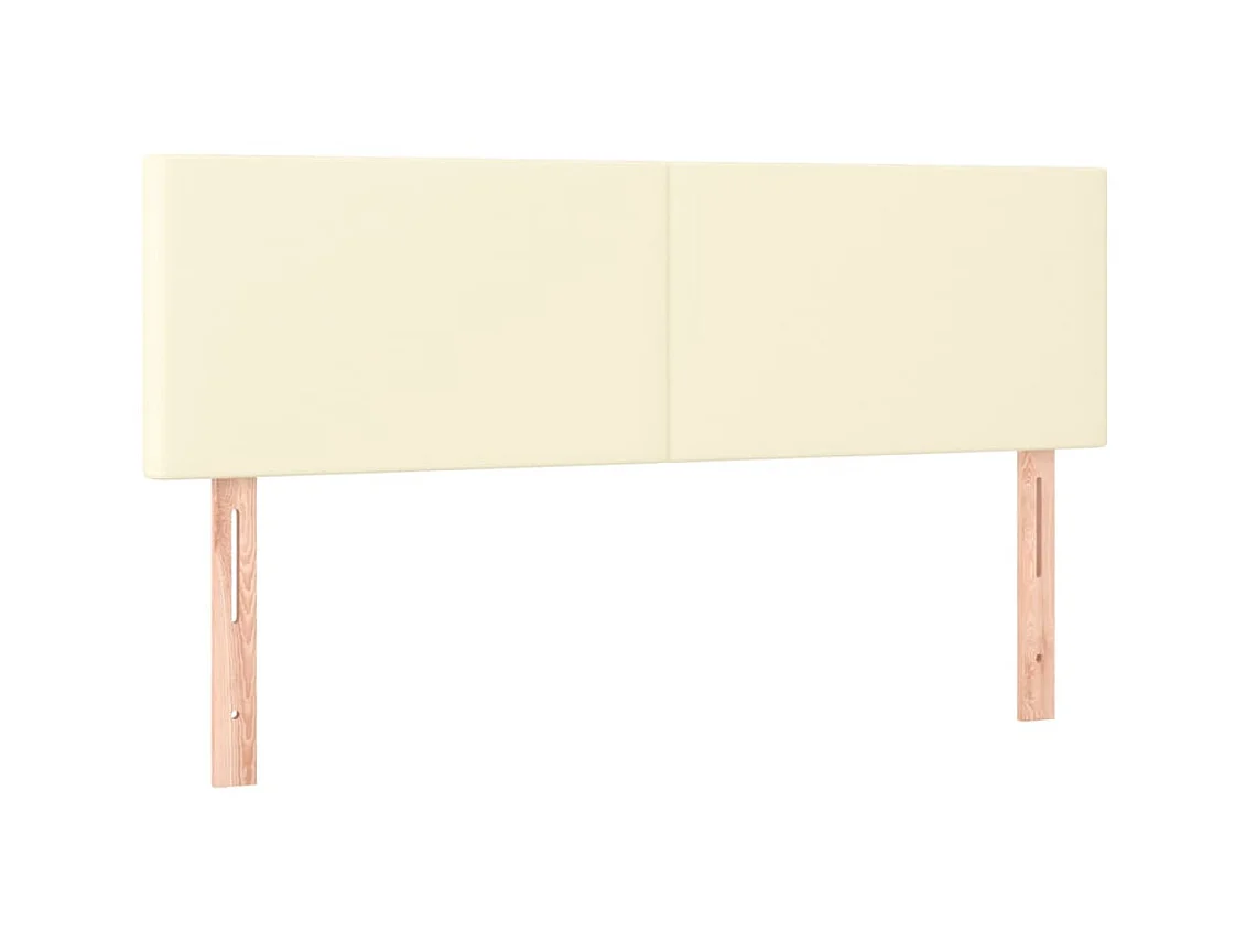 Testiere | Testate del letto 2 pz Crema 72x5x78/88 cm in Similpelle