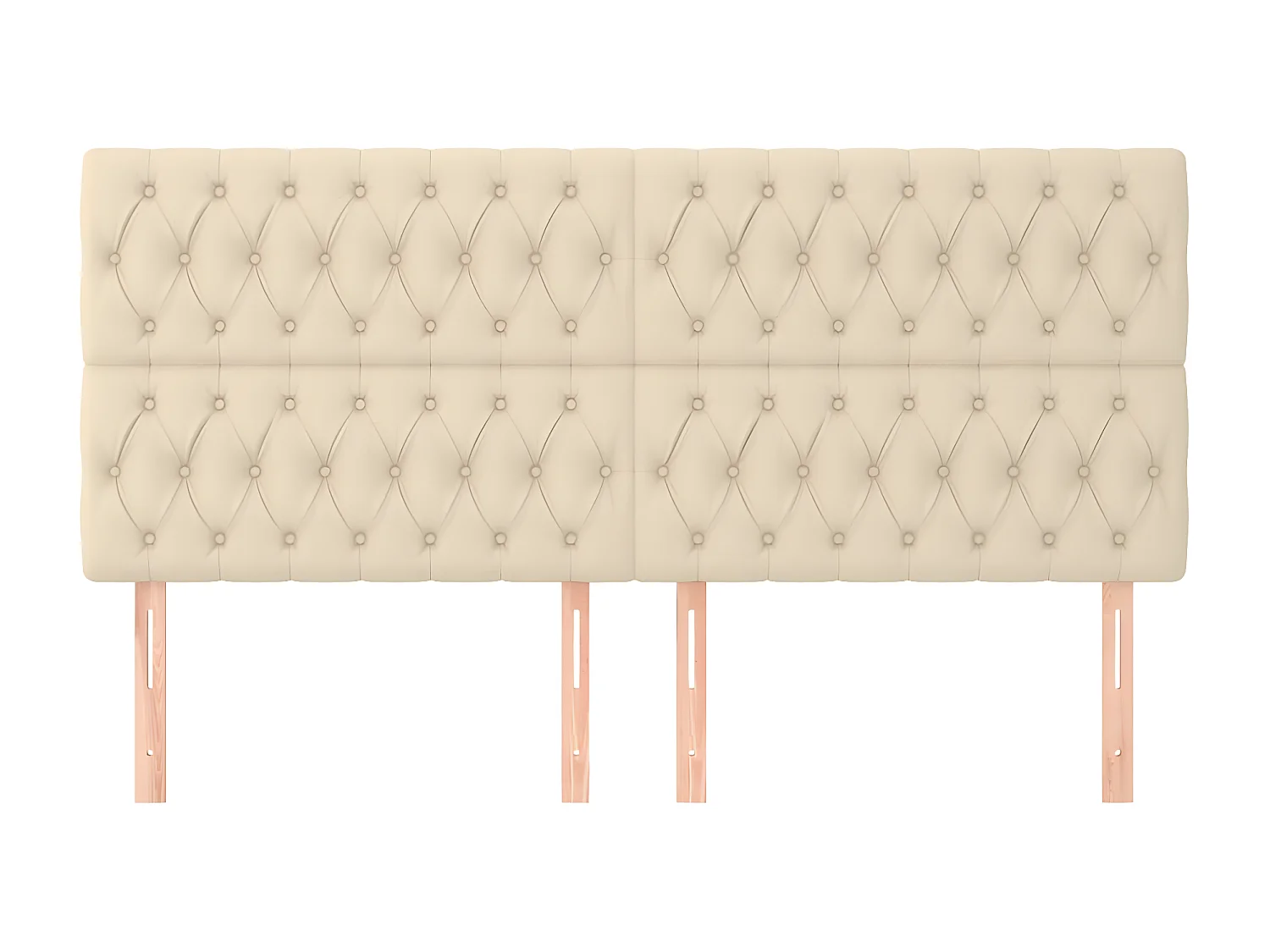 Kopfteil,Bettkopfteile 4 Stk. Creme 100x7x78/88 cm Stoff -gkd458544