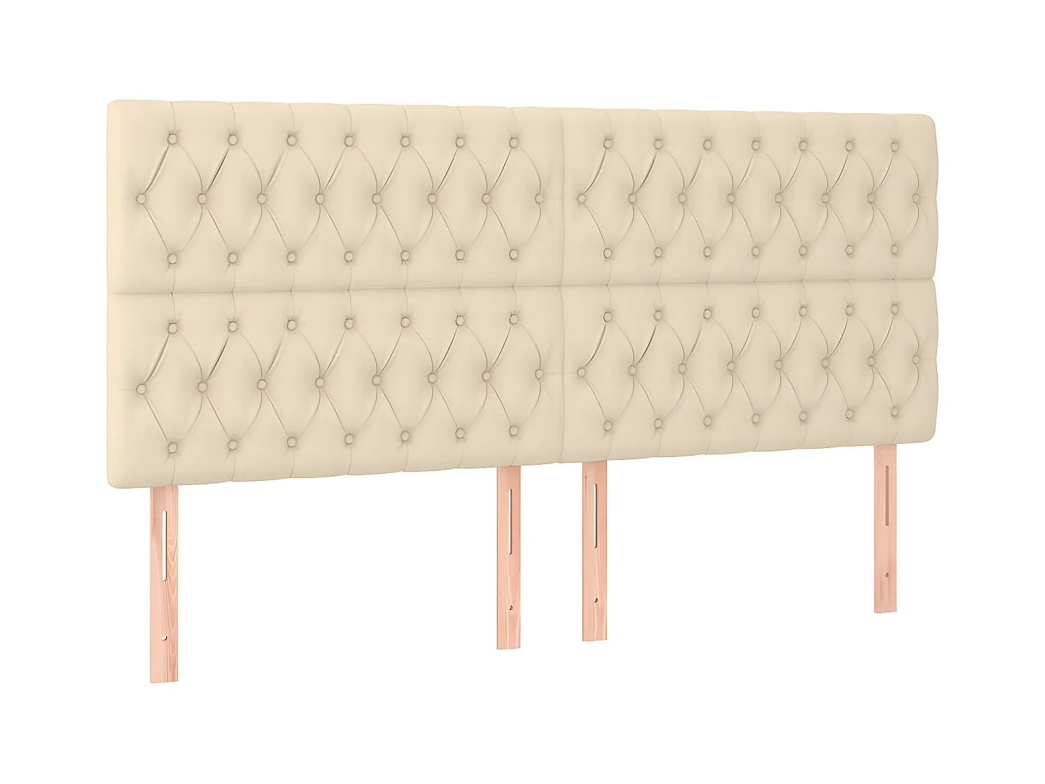 Testiere | Testate del letto 4 pz Crema 100 x 7 x 78/88 cm in Tessuto