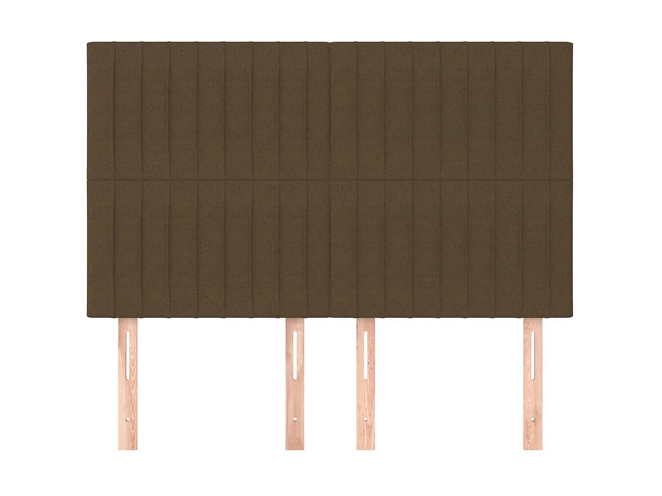 Têtes de lit 4 pcs Marron foncé 72x5x78/88 cm Tissu POI51962 BonneVie Meuble