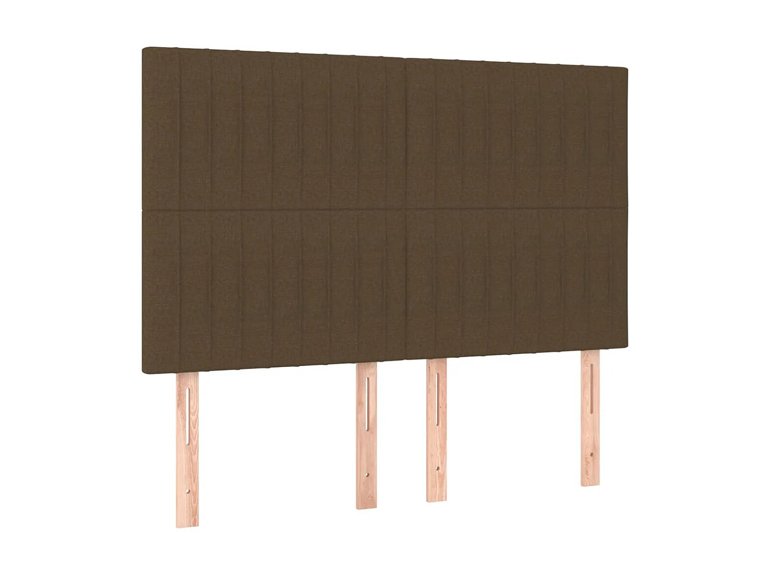 Têtes de lit 4 pcs Marron foncé 72x5x78/88 cm Tissu POI51962 BonneVie Meuble