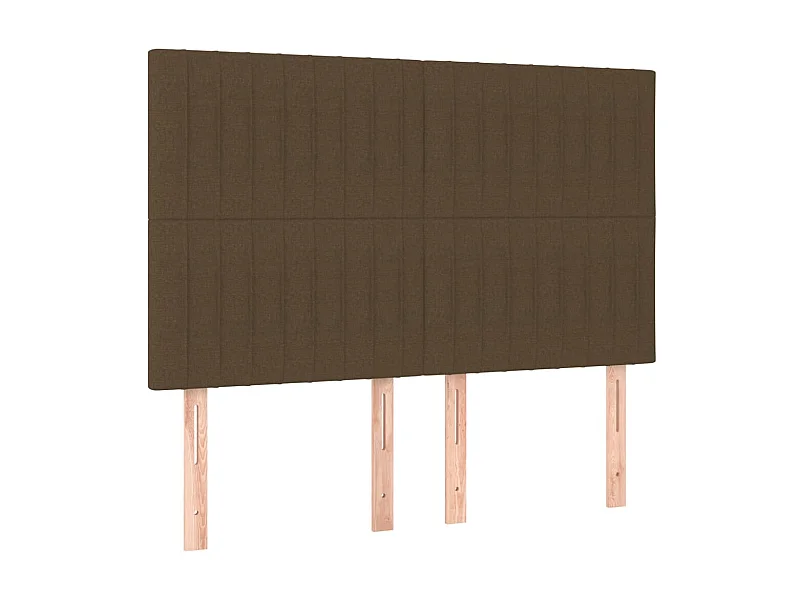 Têtes de lit 4 pcs Marron foncé 72x5x78/88 cm Tissu POI51962 BonneVie Meuble