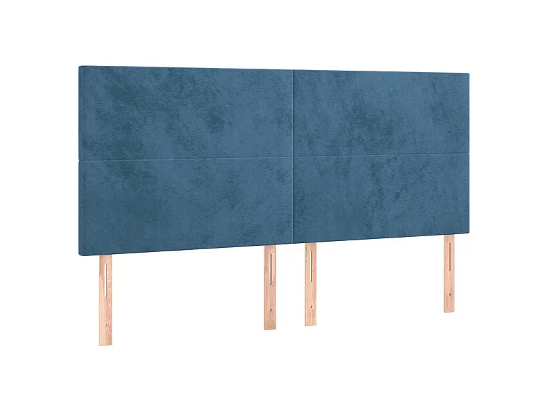 Kopfteil,Bettkopfteile 4 Stk. Dunkelblau 80x5x78/88 cm Samt -gkd812598