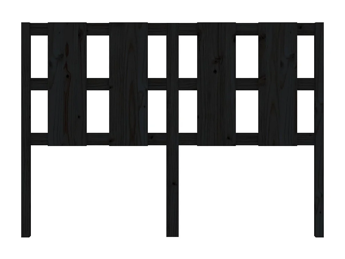 Tête de lit Noir 145,5x4x100 cm Bois massif de pin POI84359 BonneVie Meuble