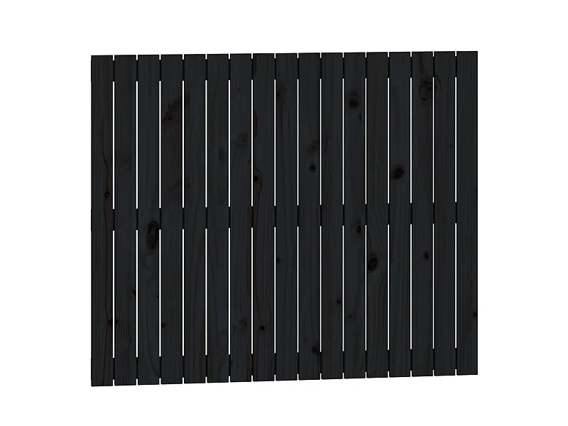 Tête de lit murale Noir 108x3x90 cm Bois massif de pin POI58927 BonneVie Meuble