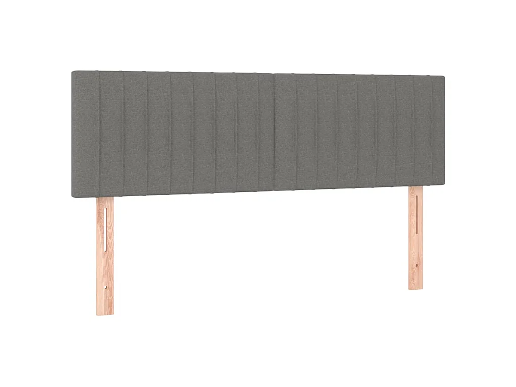 Tête de lit à LED Gris foncé 144x5x78/88 cm Tissu POI64213 BonneVie Meuble