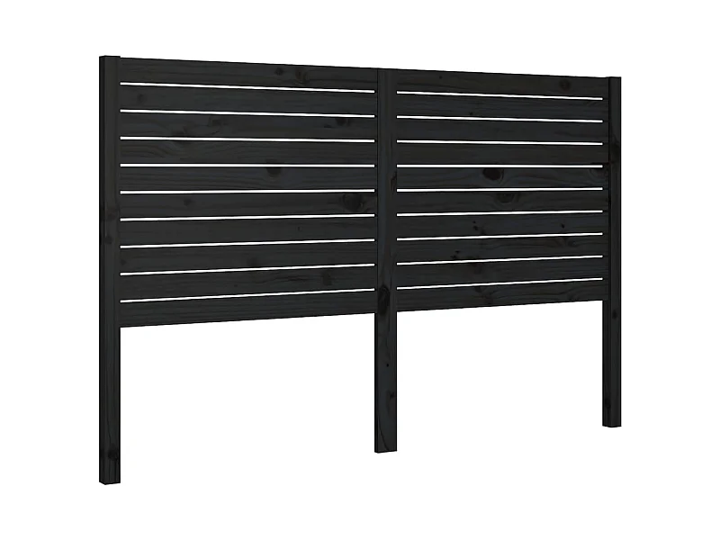 Testiera | Testata del letto per Letto Nera 186x4x100 cm in Legno Massello di Pino