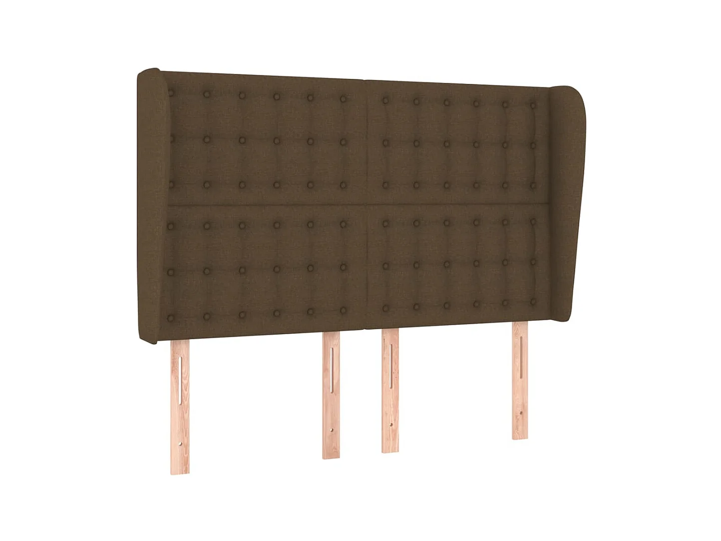 Testiera | Testata del letto ad Orecchio MarroneScuro147 x 23 x 118/128cm inTessuto