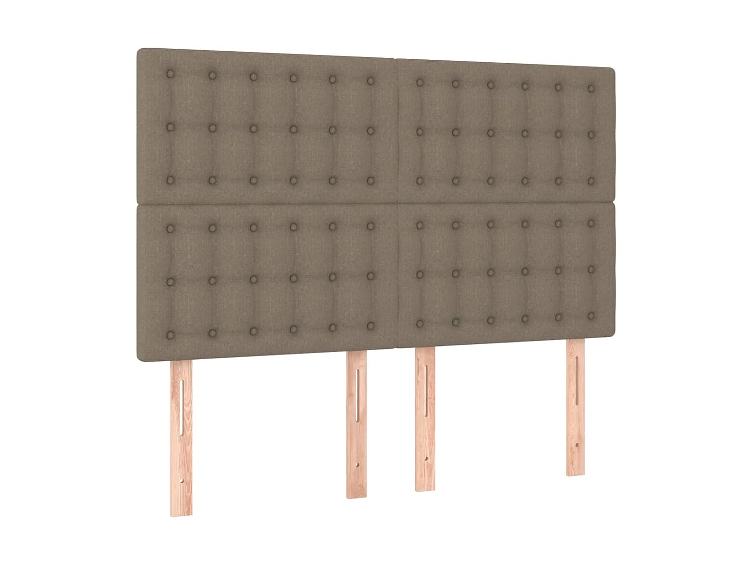 Tête de lit à LED Taupe 144x5x118,128 cm Tissu LKC55366 BonneVie Meuble