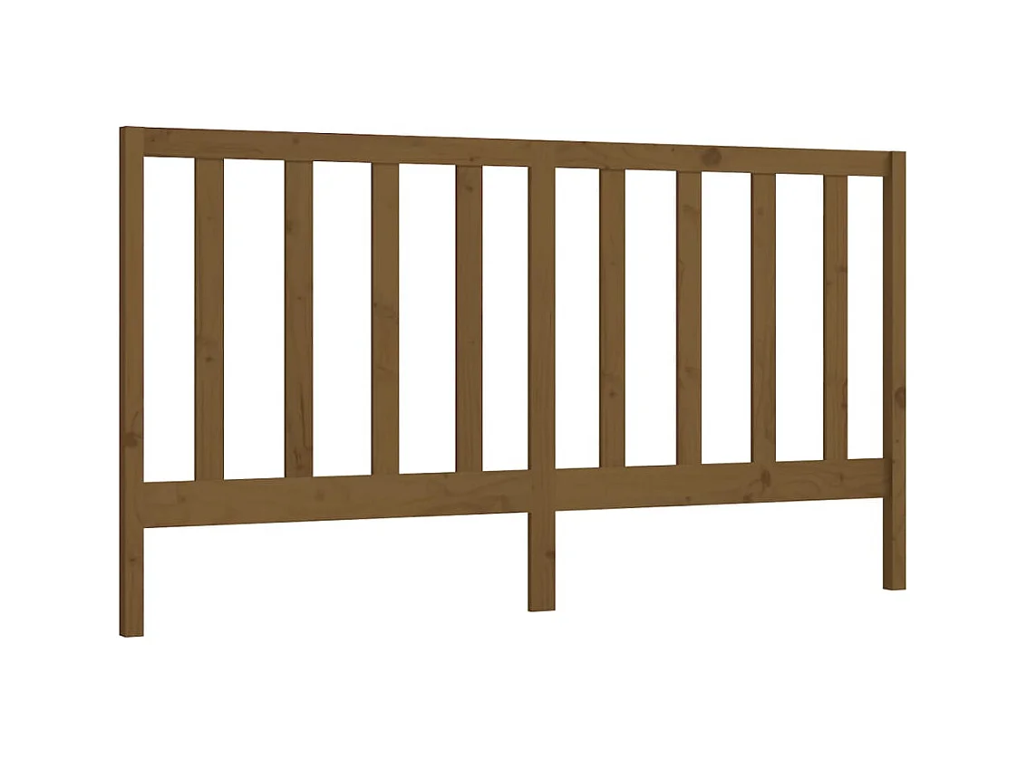 Hoofdbord 206x4x100 cm massief grenenhout honingbruin NL615988