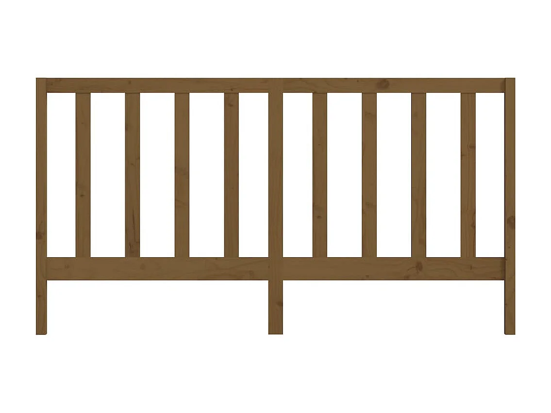 Hoofdbord 206x4x100 cm massief grenenhout honingbruin NL615988